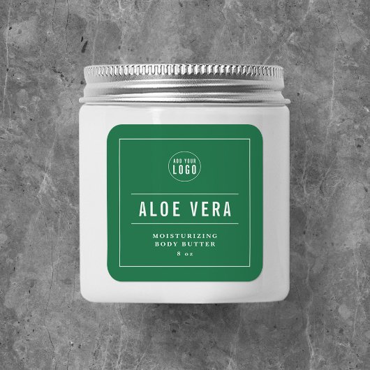 ロゴの白縁ど線と線の色をカスタム追加 スクエアシール