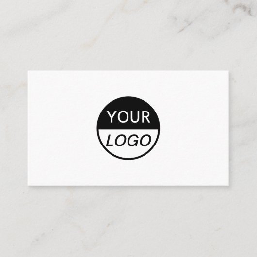 ロゴの白黒の追加プロフェッショナル 名刺 (正面)