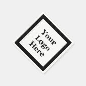 ロゴの白黒はこちらテンプレート スタンダードカクテルナプキン (角)