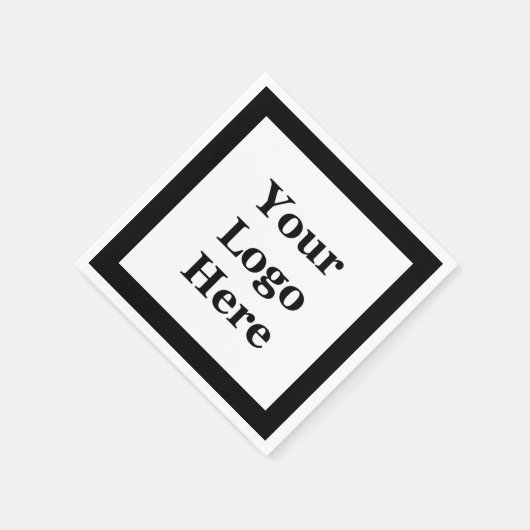 ロゴの白黒はこちらテンプレート スタンダードカクテルナプキン (角)