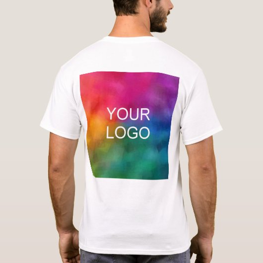 ロゴの社員名を持つ会社テンプレート Tシャツ (裏面)