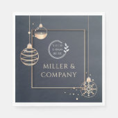 ロゴの祝日のクリスマスの企業の追加 スタンダードランチョンナプキン (正面)