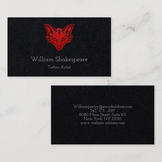 ロゴの種族のヘッドオオカミ 名刺 (正面/裏面)