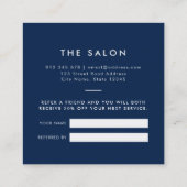 ロゴの編集可能なカモダンラー紹介カードの追加 紹介カード (裏面)