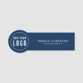 ロゴの編集可能なカラーシンプル·モダン名前タグの追加 名札 (正面)