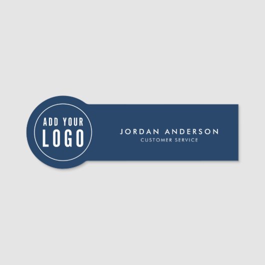 ロゴの編集可能なカラーシンプル·モダン名前タグの追加 名札 (正面)