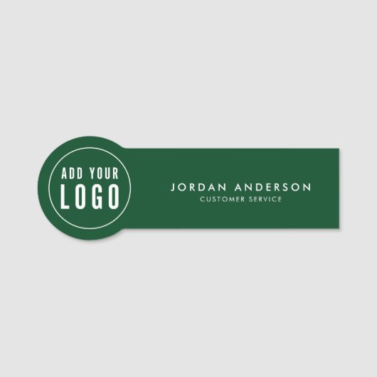 ロゴの編集可能なカラーシンプル·モダン名前タグの追加 名札 (正面)