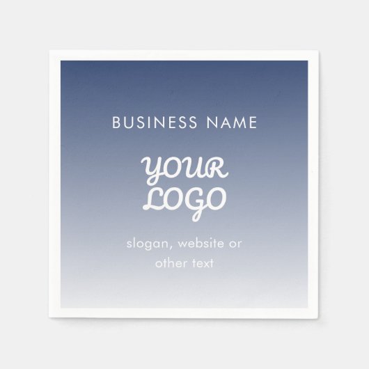 ロゴの編集可能なグラデーションの色 スタンダードカクテルナプキン (正面)