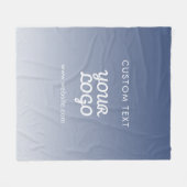 ロゴの編集可能なグラデーションの色 フリースブランケット (正面(横))