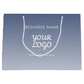 ロゴの編集可能なグラデーションカラー ラージペーパーバッグ (正面)