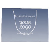 ロゴの編集可能なグラデーションカラー ラージペーパーバッグ (裏面)