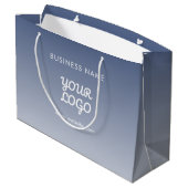 ロゴの編集可能なグラデーションカラー ラージペーパーバッグ (裏面アングル)