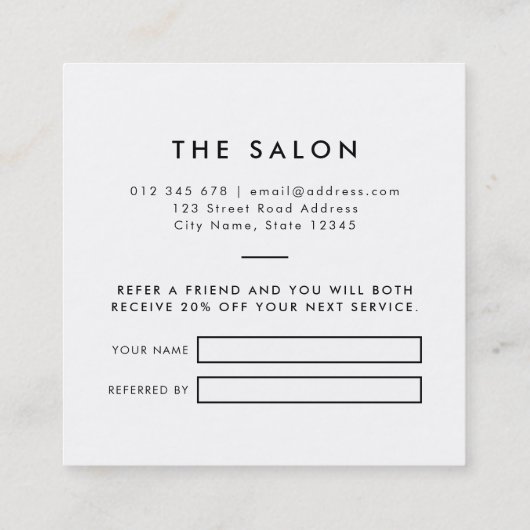 ロゴの編集可能なモダン色紹介カードの追加 紹介カード (裏面)