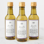 ロゴの編集可能カラー縁ど製品ラベルの追加 ワインラベル (ボトル)