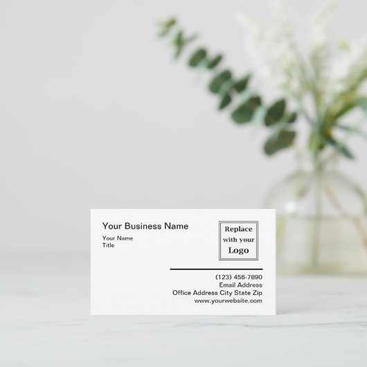 ロゴの編集可能名刺の追加 名刺 (スタンド正面)