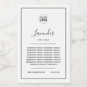 ロゴの縁ど原料リスト製品ラベルの追加 ワインラベル (シングルラベル)