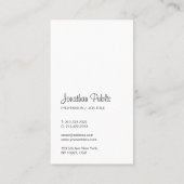 ロゴの縦型タイポグラフィのアップロードモダン 名刺 (裏面)