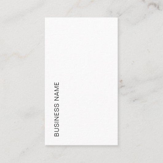 ロゴの縦型タイポグラフィのアップロードモダン 名刺 (正面)