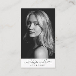 ロゴの縦型モダン写ミニマル真を追加 名刺