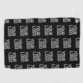 ロゴの繰り返しパターンを追加する編集可能テンプレート ゴルフタオル (横)