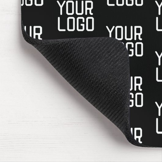 ロゴの繰り返しパターンを追加する編集可能テンプレート マウスパッド (コーナー)