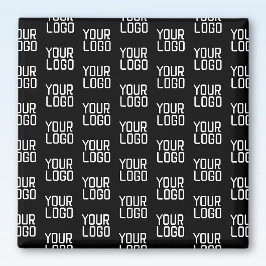 ロゴの繰り返しパターンを追加する編集可能テンプレート マグネット