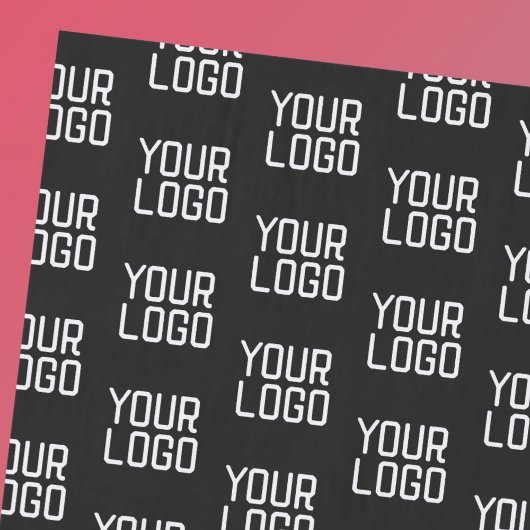 ロゴの繰り返しパターンを追加する編集可能テンプレート 薄葉紙