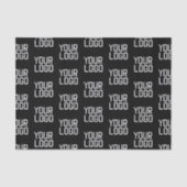 ロゴの繰り返しパターンを追加する編集可能テンプレート 薄葉紙 (正面)