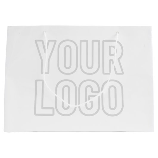 ロゴの背景を自動的に明るくする ラージペーパーバッグ (正面)