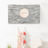 ロゴの色あせた木材のカスタマイズ可能なバナー 横断幕 (インサイチュ)