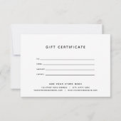 ロゴの色のカスタムギフト証明書の追加 (裏面)