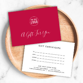 ロゴの色のカスタムギフト証明書の追加