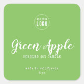 ロゴの色のカスタムスクリプトとタイプライターの追加 スクエアシール (正面)