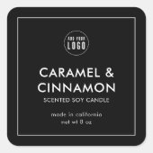 ロゴの色の製品カスタムラベルをモダン追加する スクエアシール (正面)