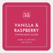 ロゴの色の製品カスタムラベルをモダン追加する スクエアシール (正面)