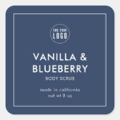 ロゴの色の製品カスタムラベルをモダン追加する スクエアシール (正面)