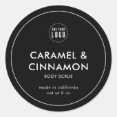 ロゴの色の製品カスタムラベルをモダン追加する ラウンドシール (正面)