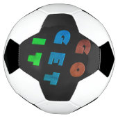 ロゴの色付きデザイン サッカーボール (回転)