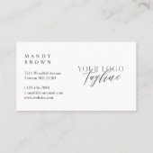 ロゴの追モダン加エレガント&ミニマル 名刺 (裏面)