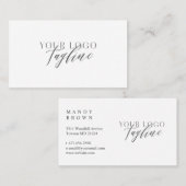 ロゴの追モダン加エレガント&ミニマル 名刺 (正面/裏面)