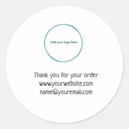 ロゴの追加ありがとうございますビジネスステッカー ラウンドシール