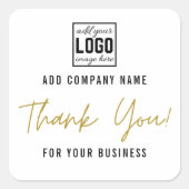 ロゴの追加お世話になっております スクエアシール (正面)