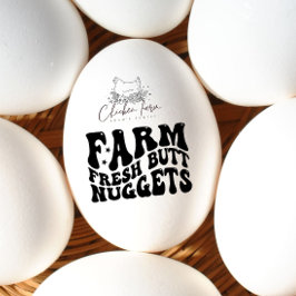 ロゴの追加お尻nugget egg stamp ラバースタンプ