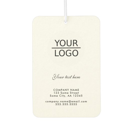 ロゴの追加とカスタム文字プロモーション カーエアーフレッシュナー (正面)