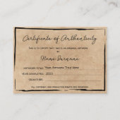 ロゴの追加によるアートワークの認証 名刺 (正面)