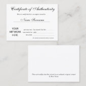 ロゴの追加によるアートワークの認証 名刺 (正面/裏面)