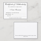 ロゴの追加によるアートワークの認証 名刺 (正面/裏面)