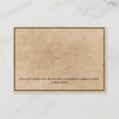 ロゴの追加によるアートワークの認証 名刺 (裏面)