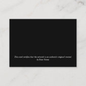 ロゴの追加によるアートワークの認証 名刺 (裏面)