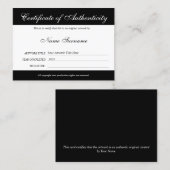 ロゴの追加によるアートワークの認証 名刺 (正面/裏面)